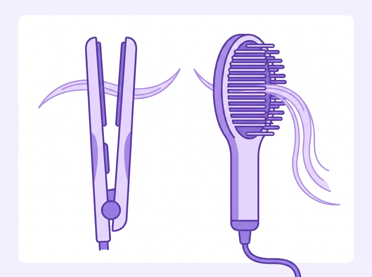 Cepillo Alaciador 2 en 1 VOLUMÉ™ — Cepillo y Plancha Cerámica con 5 Temperaturas